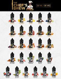 美國原裝廚師佳釀煙油30ml 36mg涼度口味小菸煙油